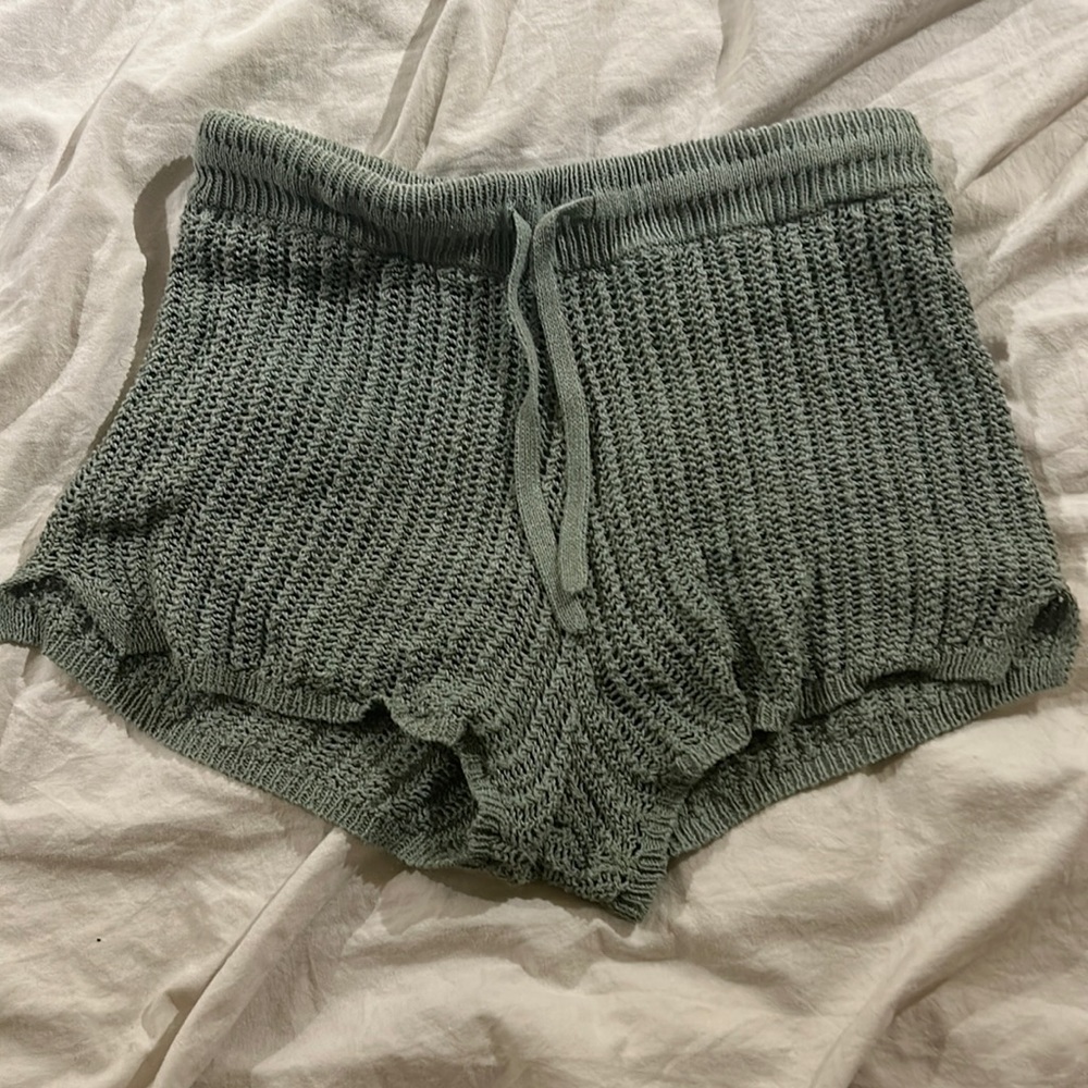 Rag And Bone Green Knitted Small Shorts - image 1